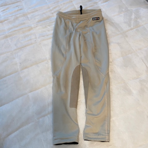 kids small kerrits leggings in tan, drawstring elastic waist. Good used cond. - Picture 2 of 6